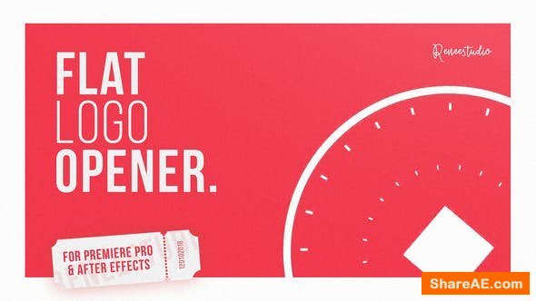 Videohive Flat Logo Opener 22258827 - Premiere Pro