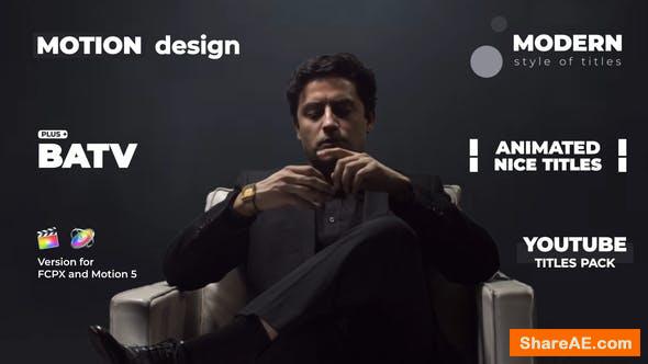 Videohive Modern Animated Titles | FCPX 37984084